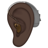 EAR WITH HEARING AID (dark)