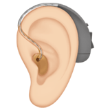 EAR WITH HEARING AID (light)