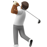 PERSON GOLFING (medium-dark)