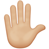 RAISED HAND (medium-light)