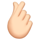 HAND WITH INDEX FINGER AND THUMB CROSSED (light)