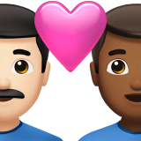 COUPLE WITH HEART: MAN, MAN (medium-dark)