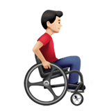 MAN IN MANUAL WHEELCHAIR FACING RIGHT (light)