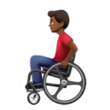 MAN IN MANUAL WHEELCHAIR (medium-dark)