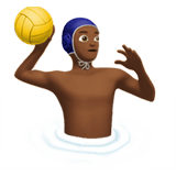 MAN PLAYING WATER POLO (medium-dark)