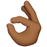 OK HAND SIGN (medium-dark)