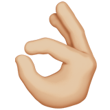 OK HAND SIGN (medium-light)