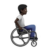 PERSON IN MANUAL WHEELCHAIR FACING RIGHT (dark)