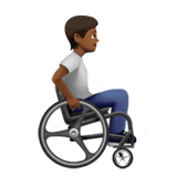 PERSON IN MANUAL WHEELCHAIR FACING RIGHT (medium-dark)