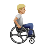 PERSON IN MANUAL WHEELCHAIR FACING RIGHT (medium-light)