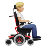 PERSON IN MOTORIZED WHEELCHAIR FACING RIGHT (medium-light)