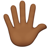 HAND WITH FINGERS SPLAYED (medium-dark)