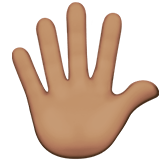 HAND WITH FINGERS SPLAYED (medium)