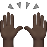 PERSON RAISING BOTH HANDS IN CELEBRATION (dark)