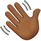 WAVING HAND SIGN (medium-dark)