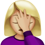 WOMAN FACEPALMING (medium-light)