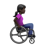 WOMAN IN MANUAL WHEELCHAIR FACING RIGHT (dark)