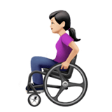 WOMAN IN MANUAL WHEELCHAIR (light)