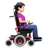 WOMAN IN MOTORIZED WHEELCHAIR FACING RIGHT (light)