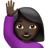 WOMAN RAISING HAND (dark)