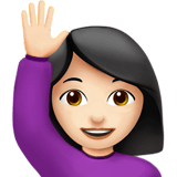 WOMAN RAISING HAND (light)