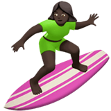 WOMAN SURFING (dark)