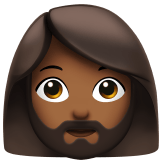 WOMAN: BEARD (medium-dark)